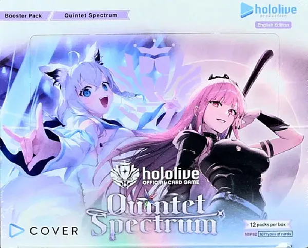 HOLOLIVE OFFICIAL CARD GAME - QUINTET SPECTRUM BOOSTER DISPLAY (12 PACKS) - EN